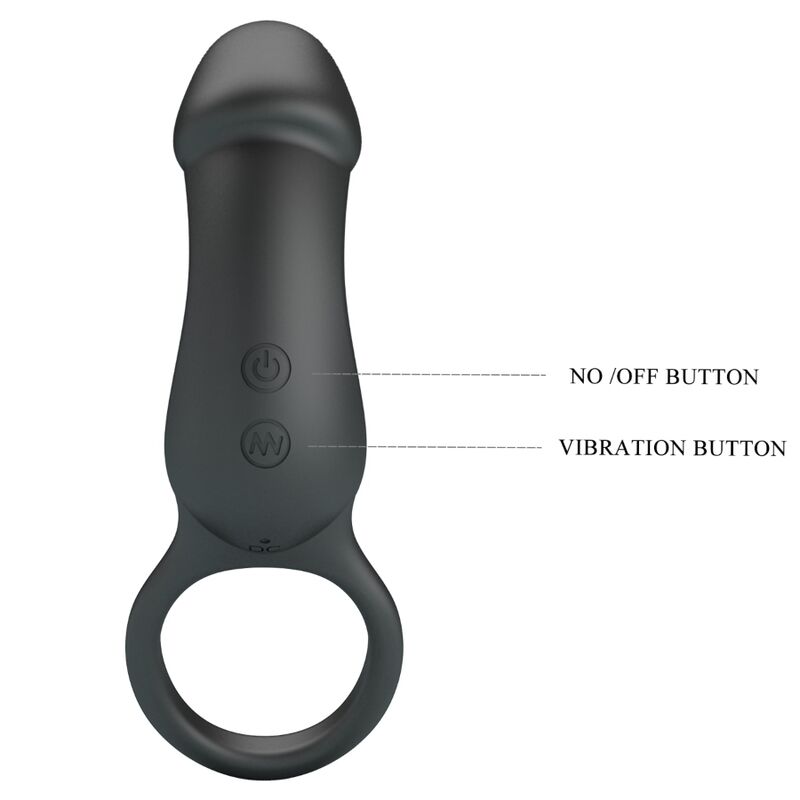 PRETTY LOVE - TRAE VIBRATOR MIT SCHWARZEM STIMULATOR
