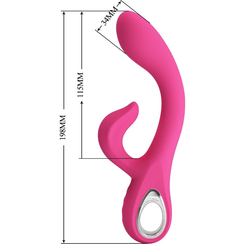 PRETTY LOVE - FRITZ RABBIT VIBRATOR 12 VIBRATIONEN Rosa