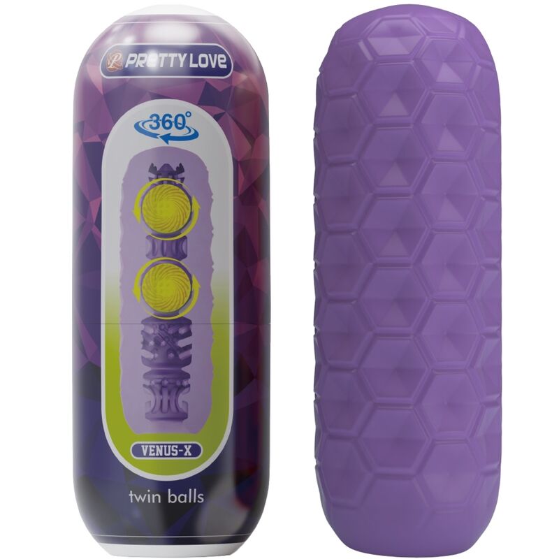 PRETTY LOVE - TWIN BALLS männlicher Masturbator Lila