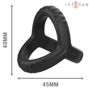 INTENSE - CARSON DOPPELTEN PENISRING AUS SILIKON SCHWARZ MODELL 4