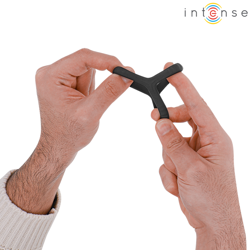 INTENSE - CARSON DOPPELTEN PENISRING AUS SILIKON SCHWARZ MODELL 4