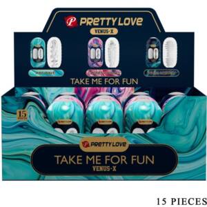 PRETTY LOVE - VENUS X 15 männlicher Masturbator aus Silikon, Weiß