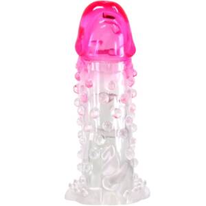 PRETTY LOVE - WILFORD Realistische Vergrößerungshülse mit geprägtem Penis Rosa