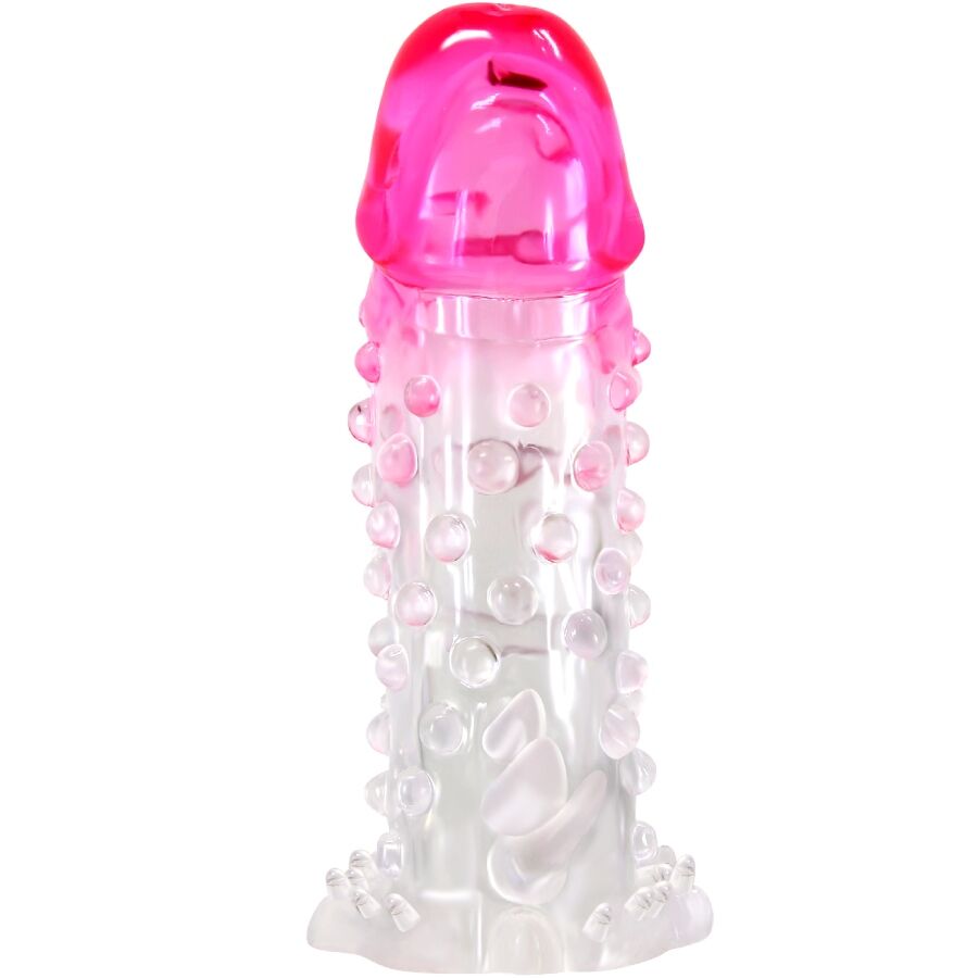 PRETTY LOVE - WILFORD Realistische Vergrößerungshülse mit geprägtem Penis Rosa