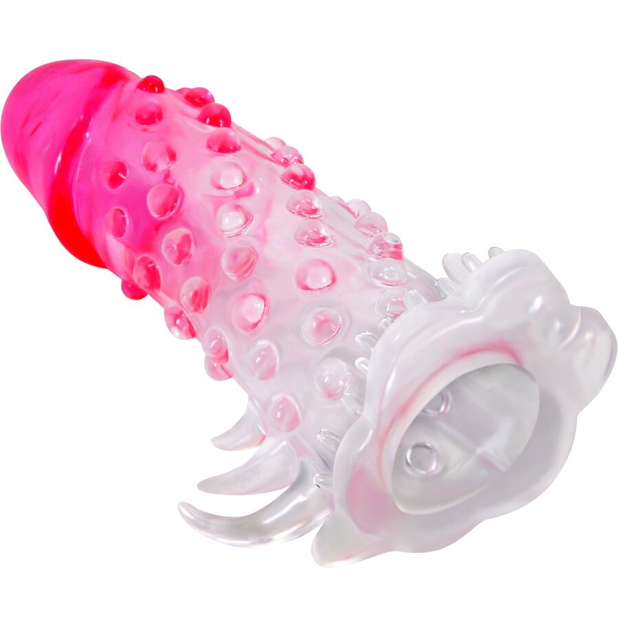 PRETTY LOVE - WILFORD Realistische Vergrößerungshülse mit geprägtem Penis Rosa