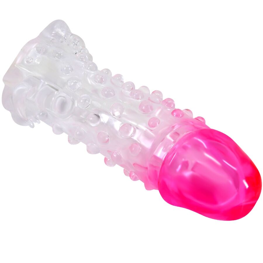 PRETTY LOVE - WILFORD Realistische Vergrößerungshülse mit geprägtem Penis Rosa