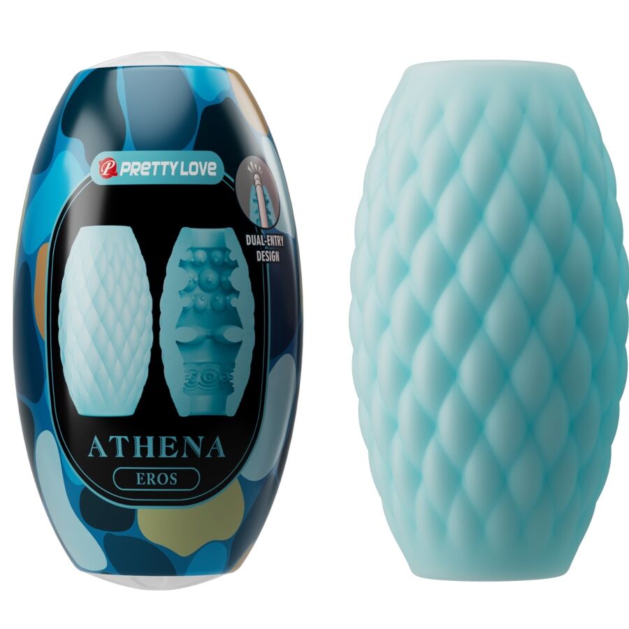 PRETTY LOVE - ATHENA EROS männlicher Masturbator aus Silikon, Himmelblau