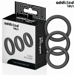 ADDICTED TOYS - Set aus flachen Silikonringen