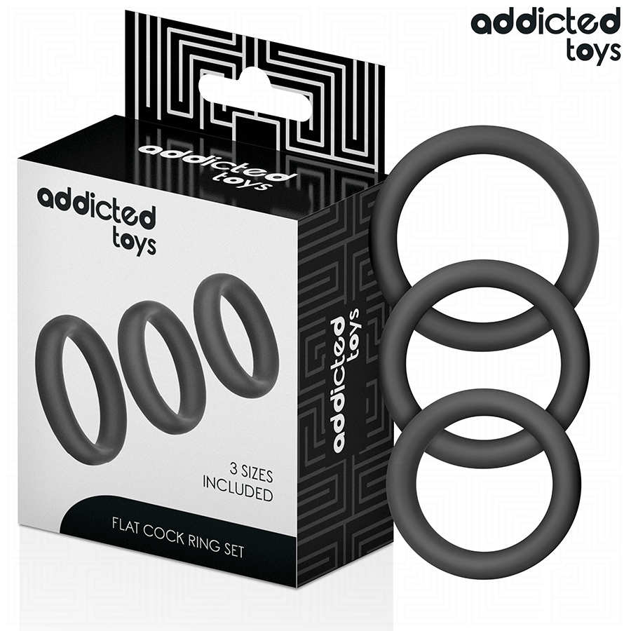 ADDICTED TOYS - Set aus flachen Silikonringen