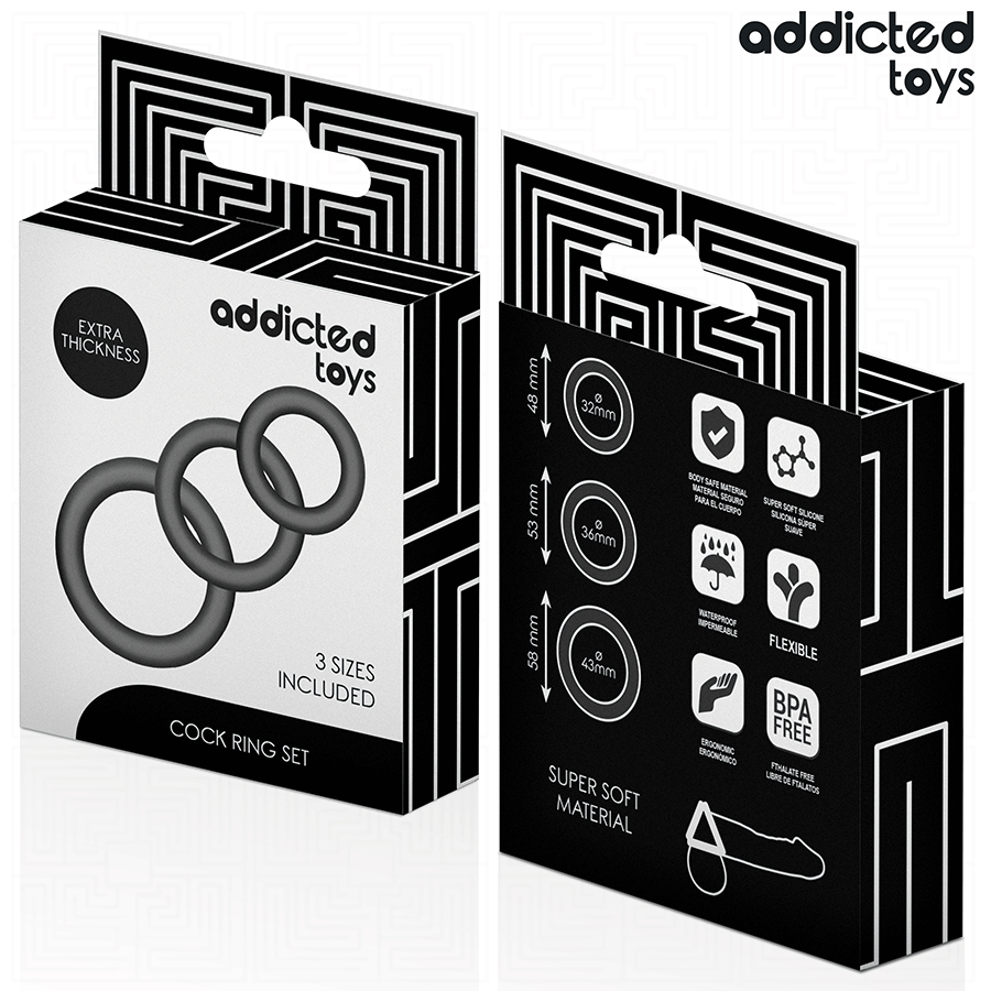 ADDICTED TOYS - SET SILIKONRINGE MODELL 1