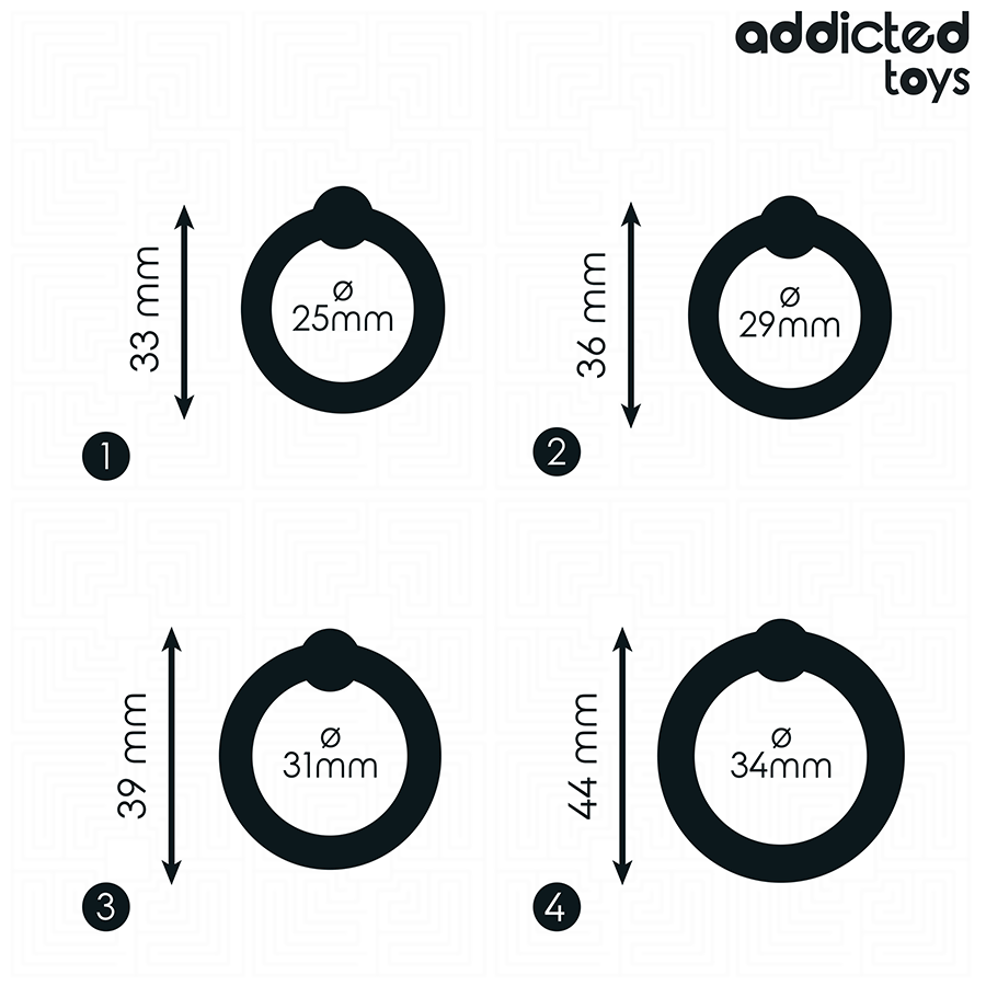 ADDICTED TOYS - Set aus Silikon-Druckringen