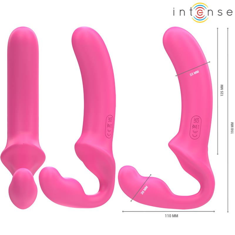 INTENSE - AMY Doppeltvibrator 20 cm Rosa mit Fernbedienung