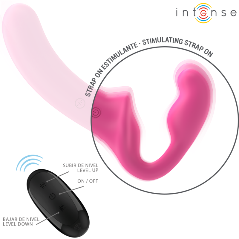 INTENSE - AMY Doppeltvibrator 20 cm Rosa mit Fernbedienung