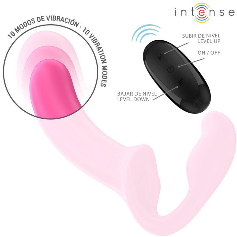 INTENSE - AMY Doppeltvibrator 20 cm Rosa mit Fernbedienung