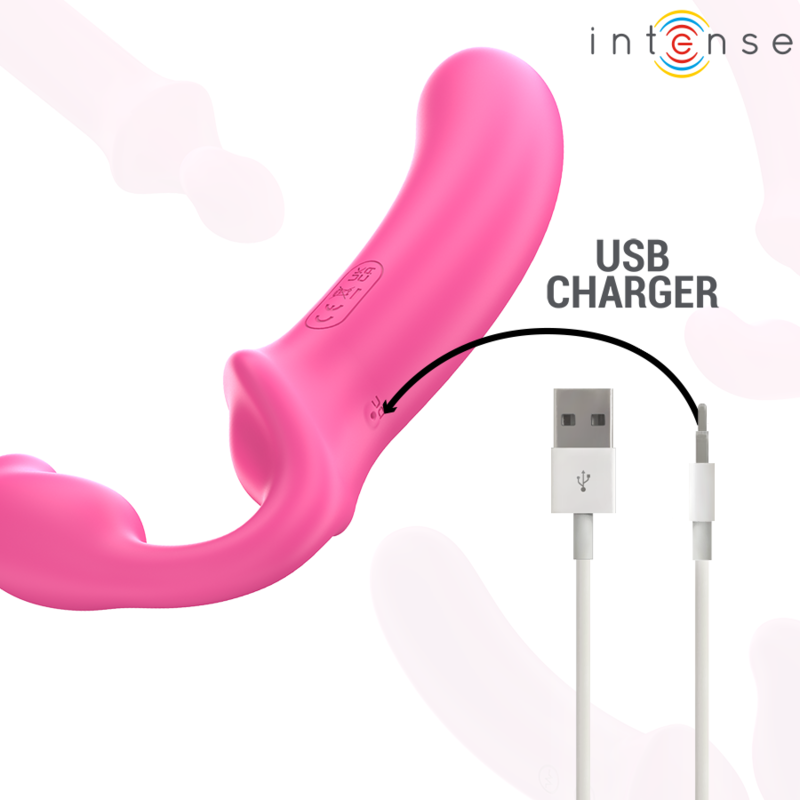 INTENSE - AMY Doppeltvibrator 20 cm Rosa mit Fernbedienung