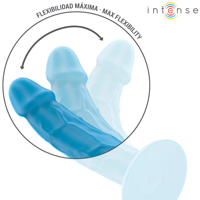 INTENSE - PHOEBE realistischer Vibrator 10 Vibrationen blaue Fernbedienung