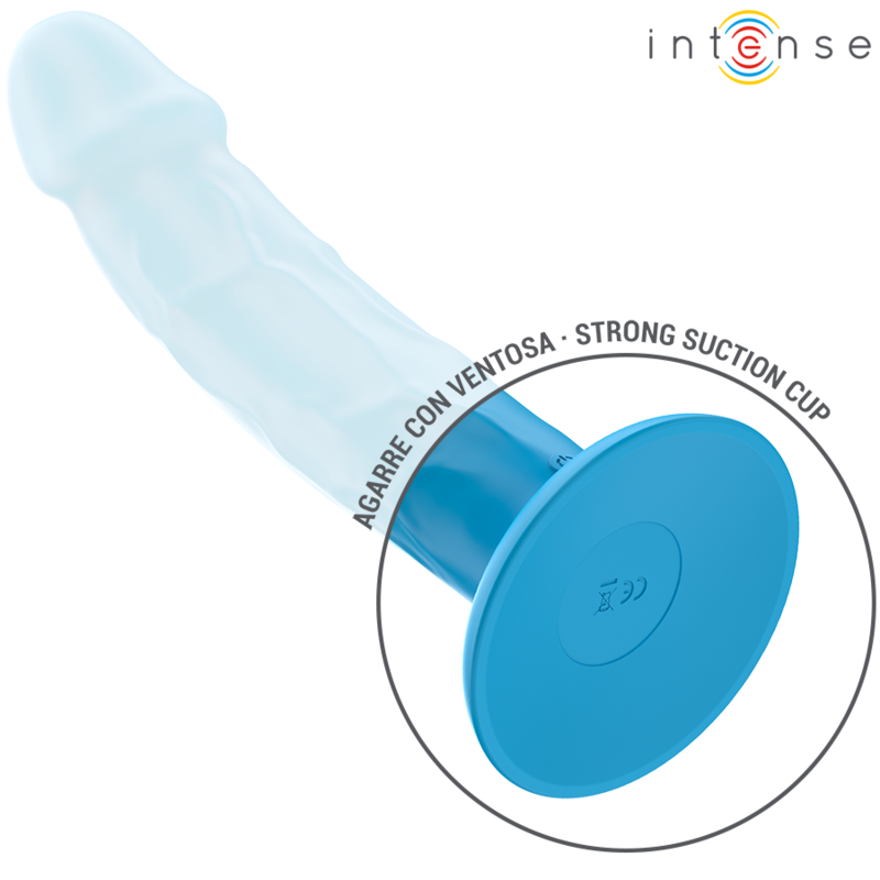 INTENSE - PHOEBE realistischer Vibrator 10 Vibrationen blaue Fernbedienung