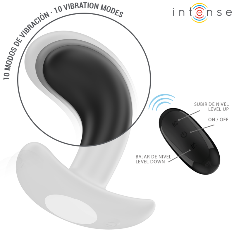 INTENSE - CHANDLER ANALPLUG 10 VIBRATIONEN SCHWARZ MIT FERNBEDIENUNG