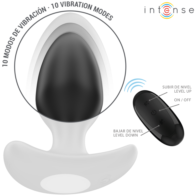 INTENSE - JOEY ANALPLUG 10 VIBRATIONEN SCHWARZ FERNBEDIENUNG
