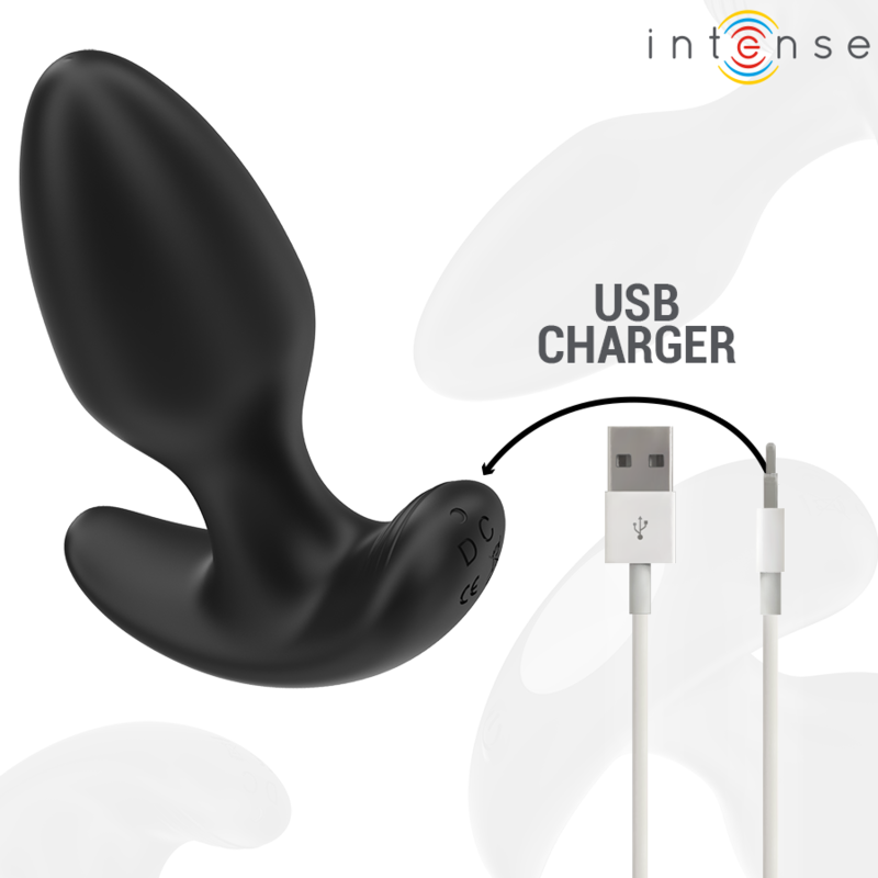 INTENSE - JOEY ANALPLUG 10 VIBRATIONEN SCHWARZ FERNBEDIENUNG