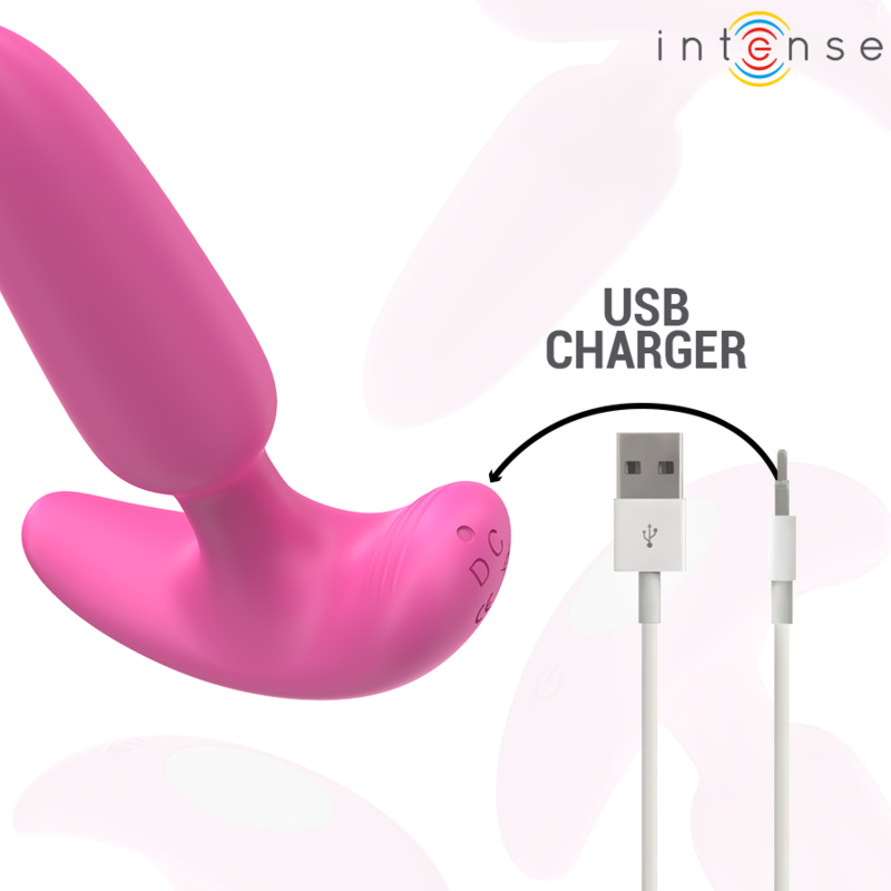INTENSE - ROSS Analplug 10 Vibrationen Rosa Fernbedienung