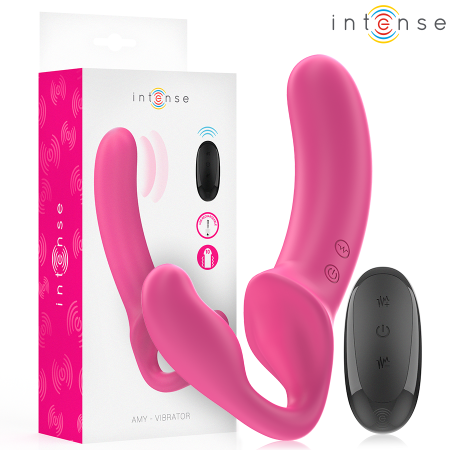 INTENSE - AMY Doppeltvibrator 20 cm Rosa mit Fernbedienung