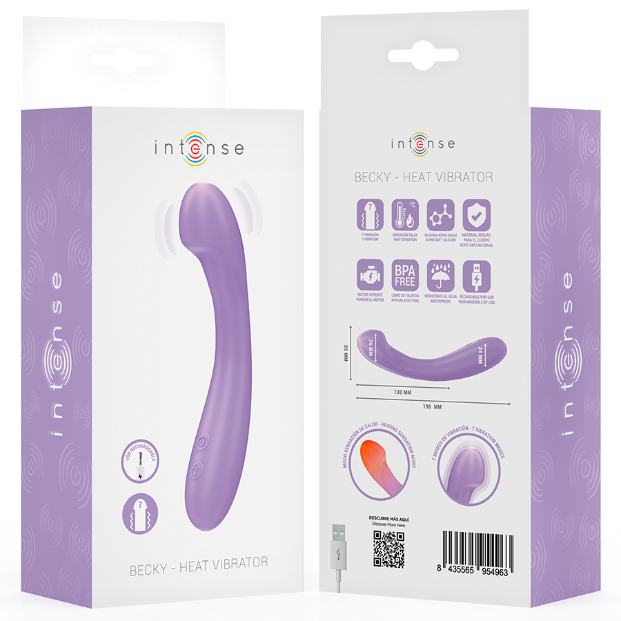 INTENSE - BECKY VIBRATOR 19 CM HEIZBAR 7 VIBRATIONSSTUFEN LILA