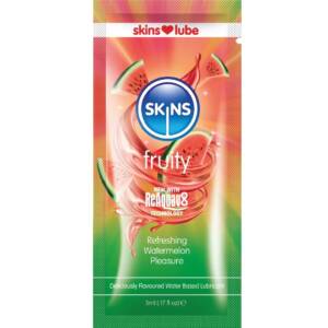 SKINS - Fruchtiger, wasserbasierter Gleitgel Wassermelone, Einzeldosierung 5 ml