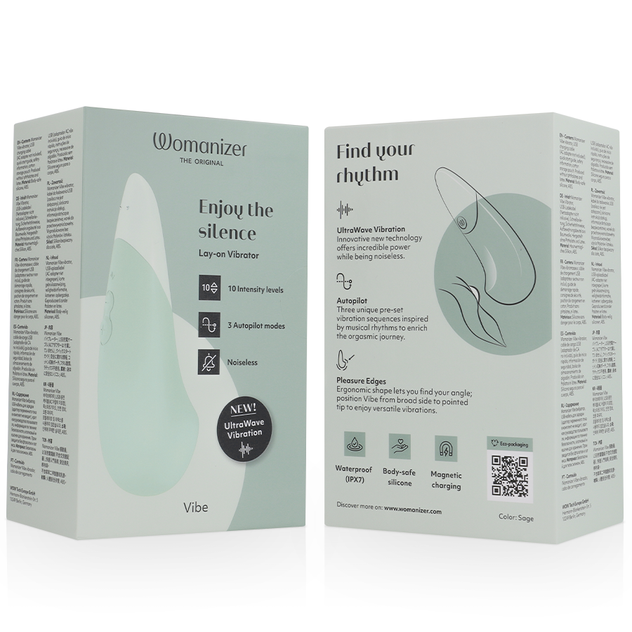 WOMANIZER - VIBE LAY-ON SILENT VIBRATOR SALBEI