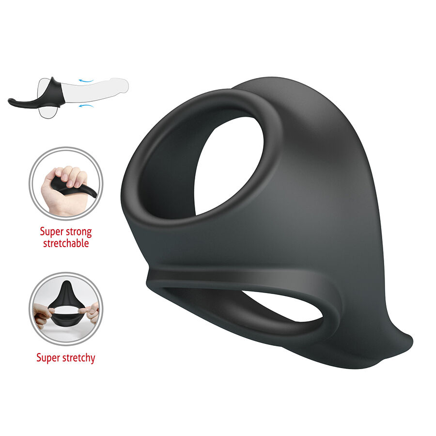 CRAZY BULL - ZADOK ergonomischer Ring mit Perinealstimulator