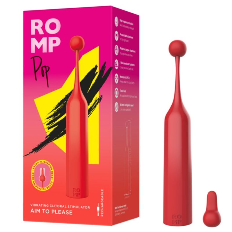 ROMP - POP HOCHFREQUENZ-KLITORISSTIMULATOR ROT