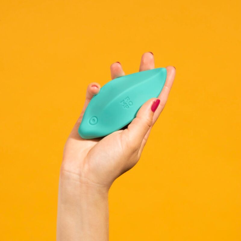 ROMP - Wellenvibrator Klitorisstimulator, ergonomische Form, Aquagrün