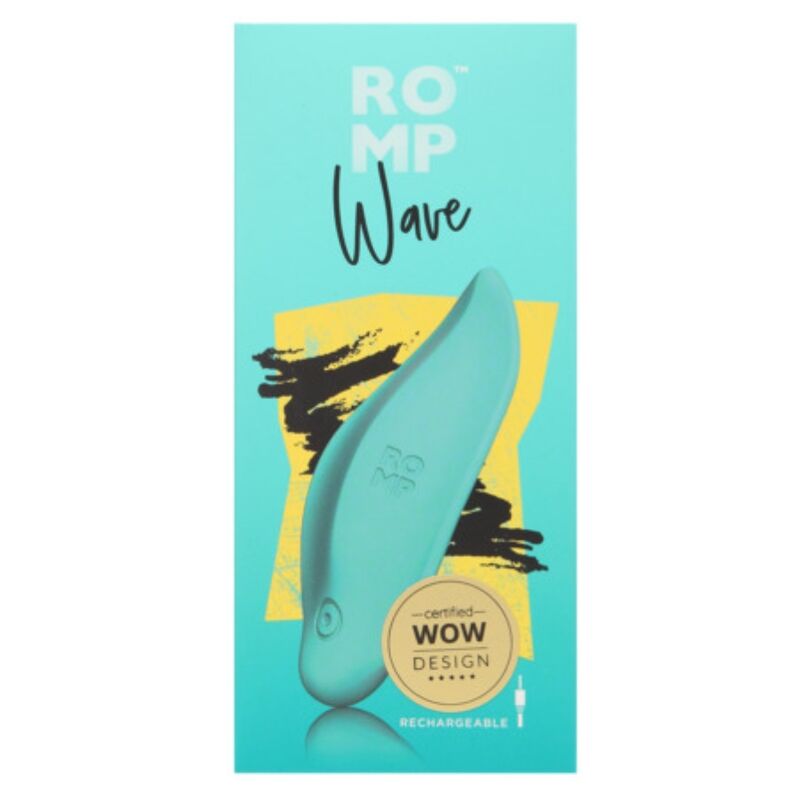 ROMP - Wellenvibrator Klitorisstimulator, ergonomische Form, Aquagrün