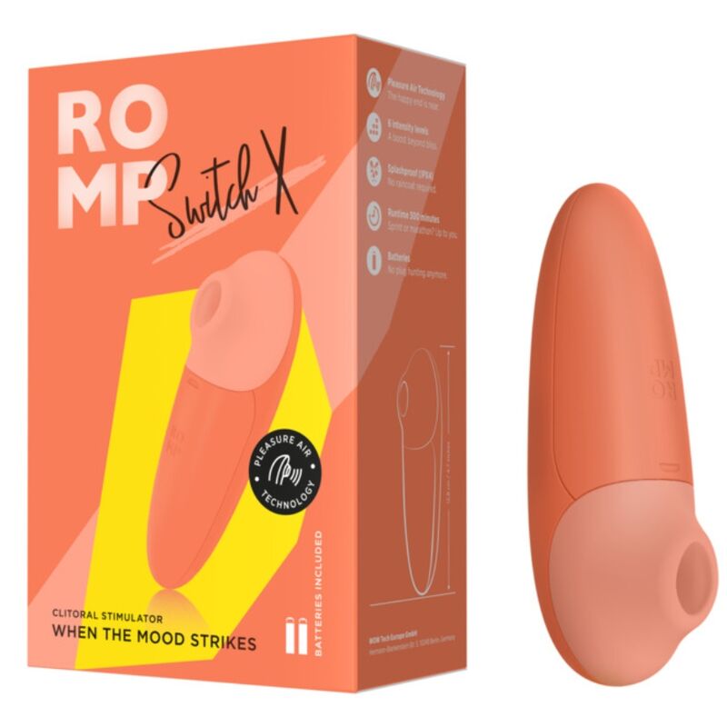 ROMP - SWITCH X Klitorisstimulator, 6 Stufen, Orange