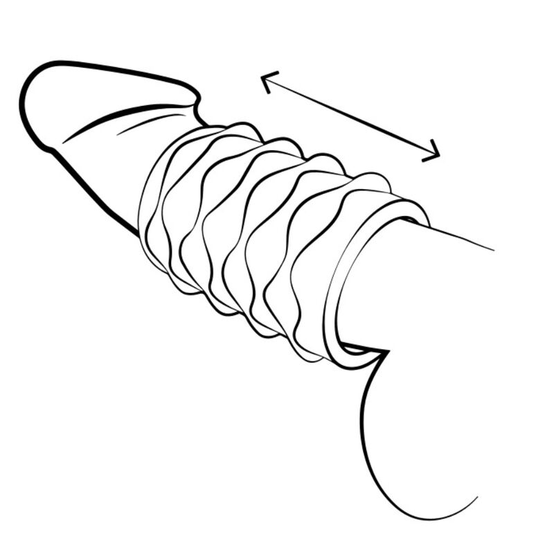 ROMP - MOSH transparenter Männermasturbator mit 6 cm wendbarer Hülle