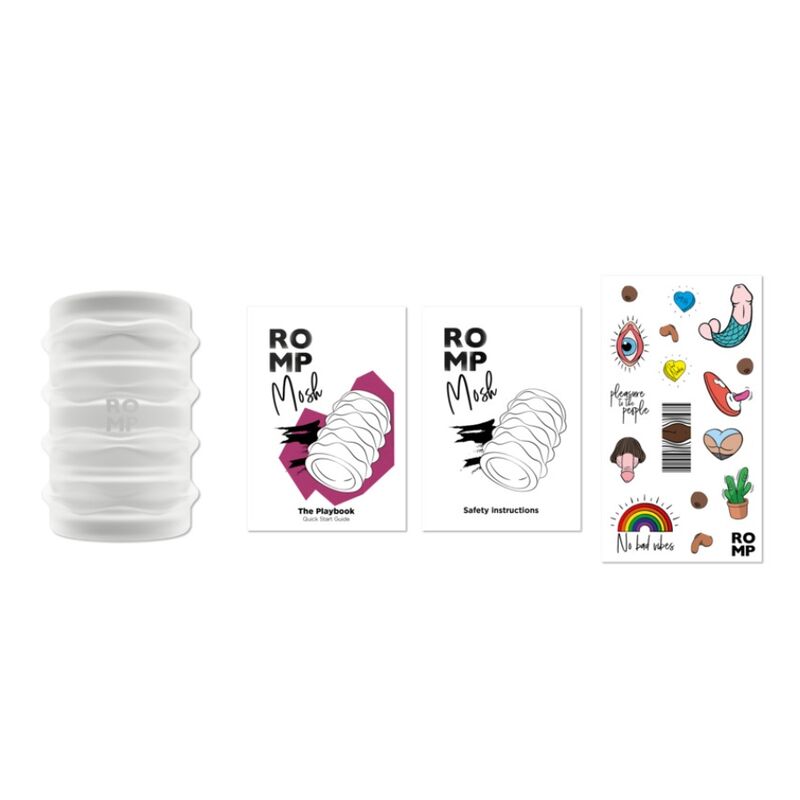 ROMP - MOSH transparenter Männermasturbator mit 6 cm wendbarer Hülle