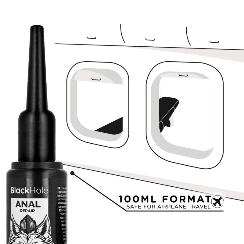 BLACK HOLE - Analglättungsmitteleapplikator, Größe L, 100 ml