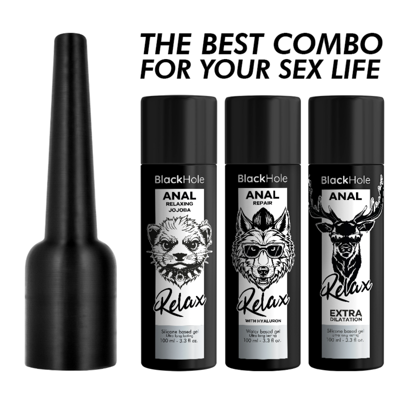 BLACK HOLE - Analglättungsmitteleapplikator, Größe L, 100 ml