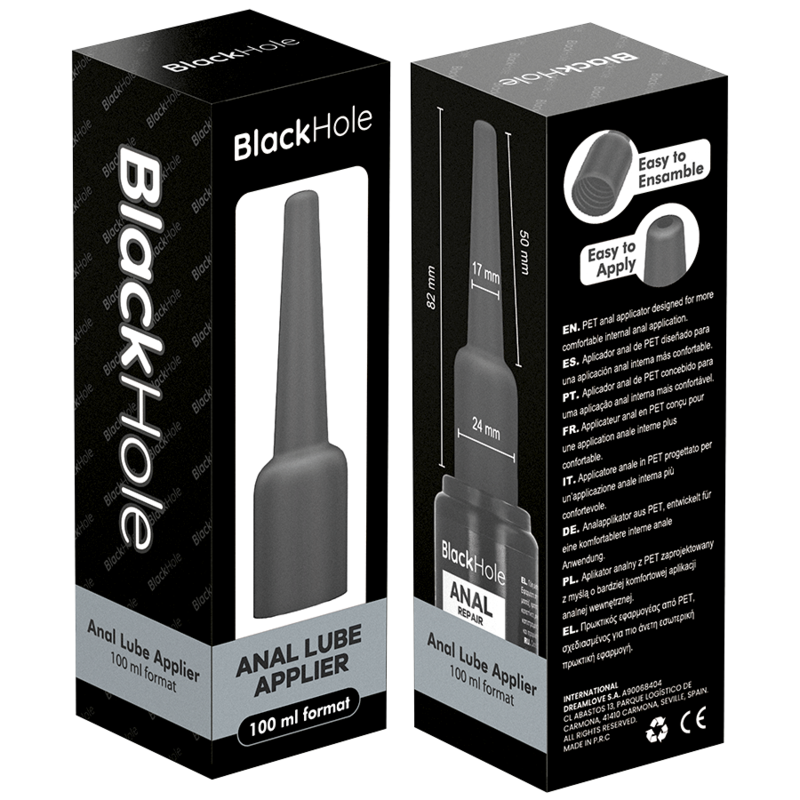 BLACK HOLE - Analglättungsmitteleapplikator, Größe L, 100 ml