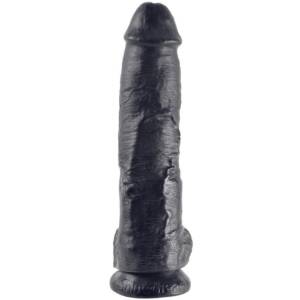 KING COCK - Dildo Schwarz mit Ei 25,4 cm