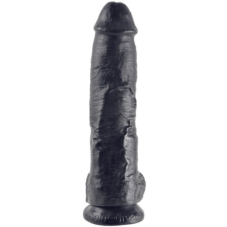 KING COCK - Dildo Schwarz mit Ei 25,4 cm