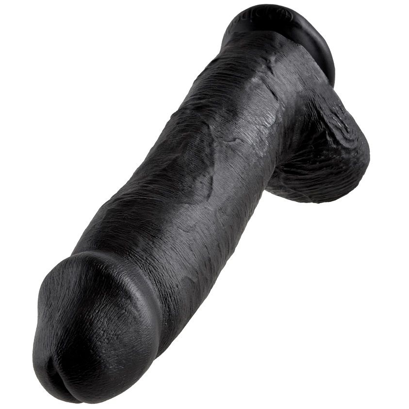 KING COCK - Dildo Schwarz mit Ei 30,48 cm