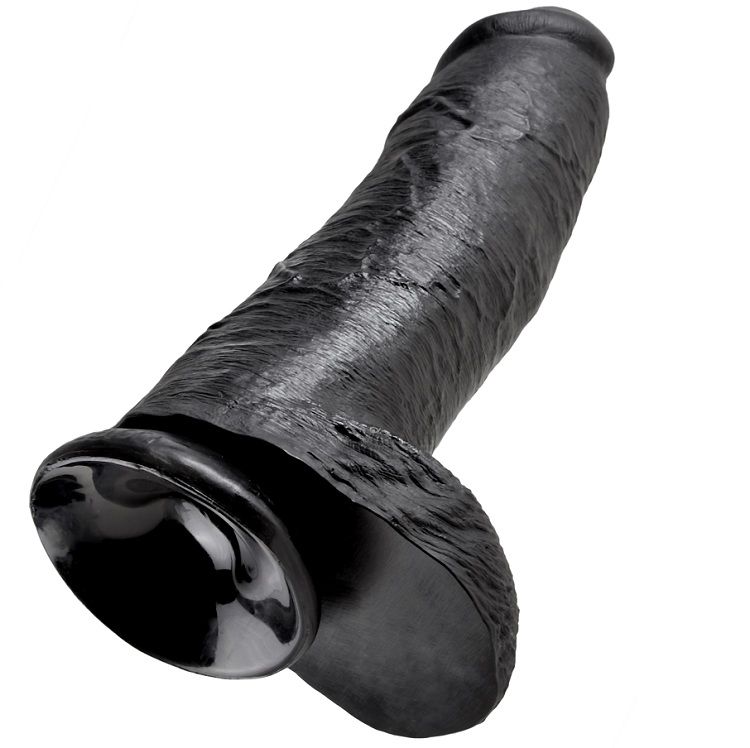 KING COCK - Dildo Schwarz mit Ei 30,48 cm