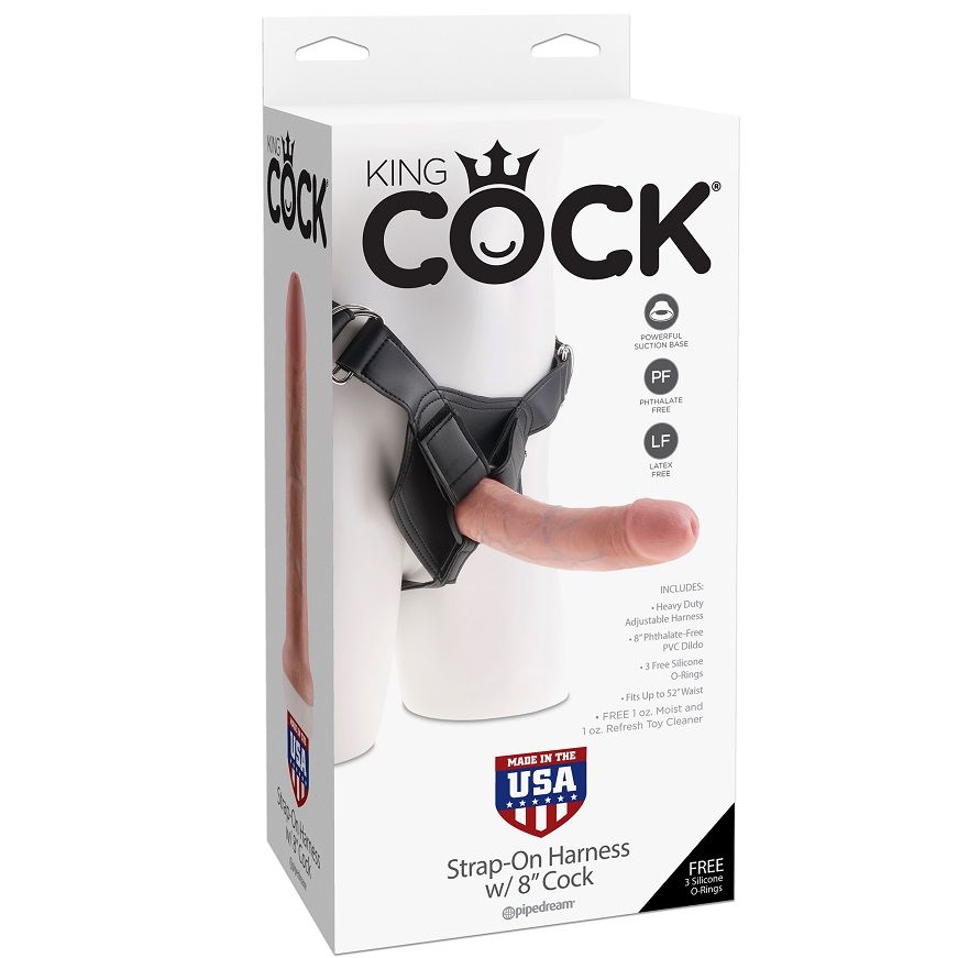 KING COCK HARNESS mit realistischem Naturpenis 20,3 cm