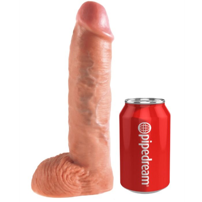 KING COCK - 25,5 CM HOLLOW STRAP-ON HALTERSYSTEM FLEISCH