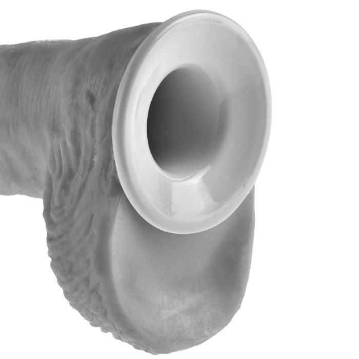 KING COCK - 25,5 CM HOLLOW STRAP-ON HALTERSYSTEM FLEISCH