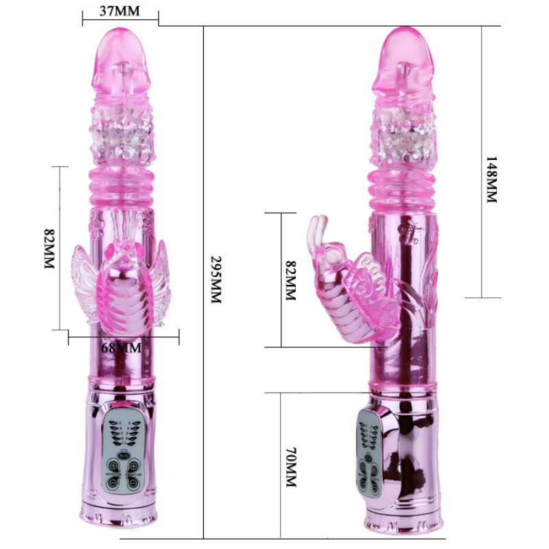 BAILE - Wiederaufladbarer Vibrator mit Rotation und pochendem Schmetterlings-Vibrator