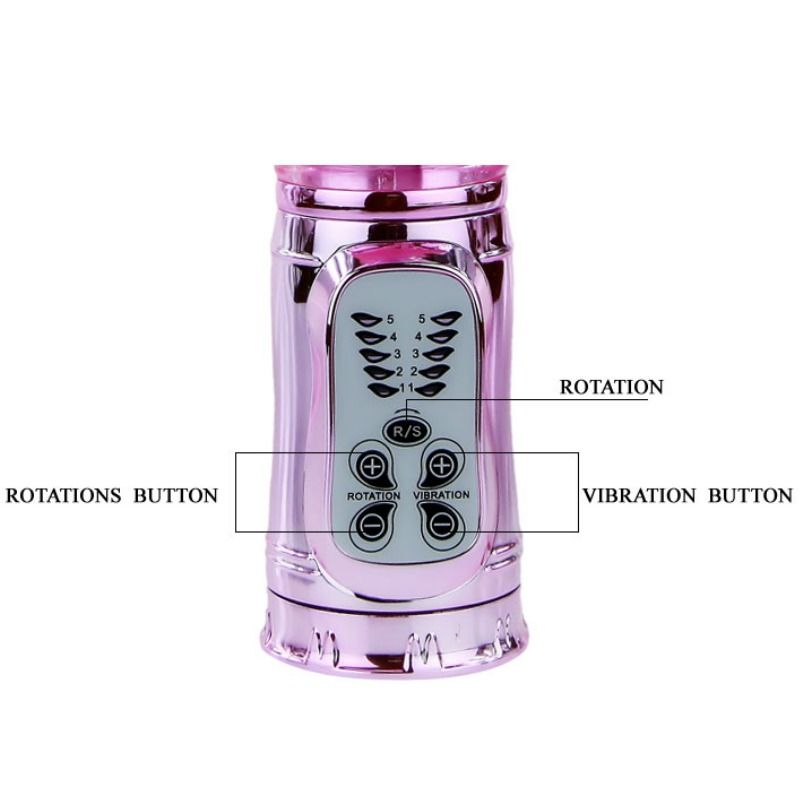 BAILE - Wiederaufladbarer Vibrator mit Rotation und pochendem Schmetterlings-Vibrator