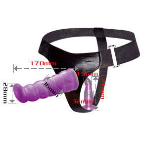 BAILE - Weibliches Anal- und Vaginalgeschirr Flieder G-Punkt 17 cm