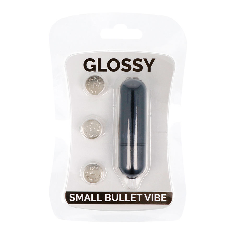 GLOSSY - Kleine Bullet-Vibe Schwarz